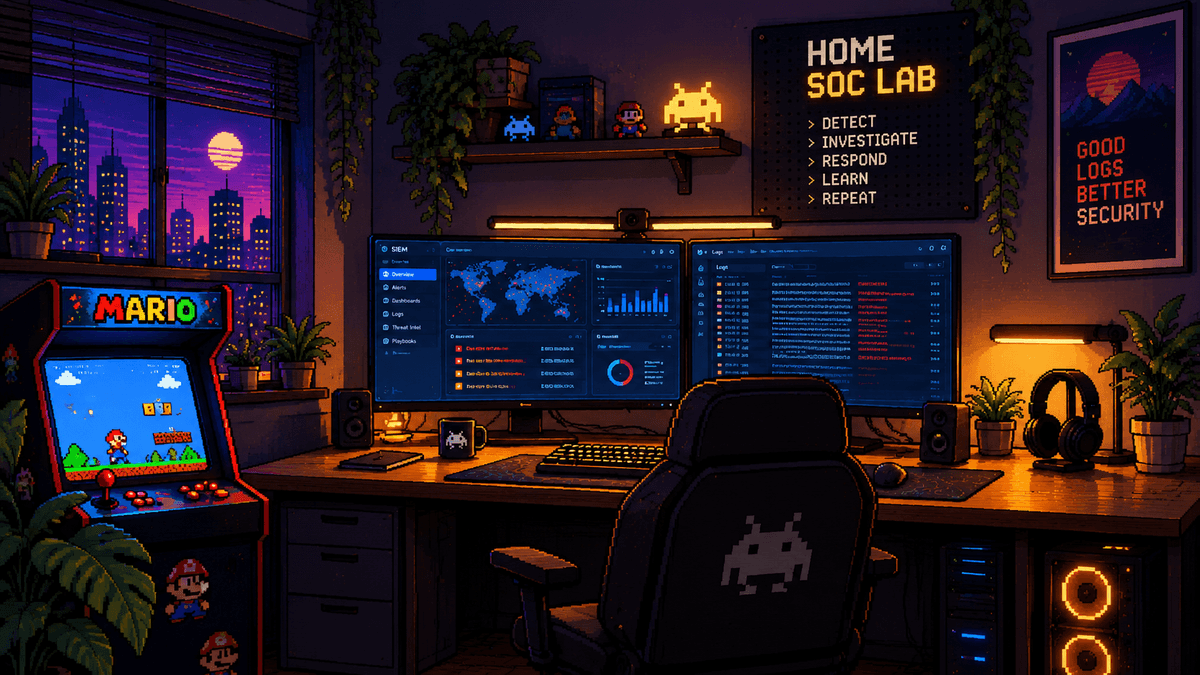 A hands-on SOC lab built to simulate enterprise security operations, covering endpoint monitoring, log collection, SIEM detection, investigation, threat response, and security automation.